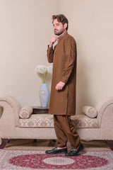 Real Image Mens Kurta Shalwar Winter Collection'2025-D-508 Copper