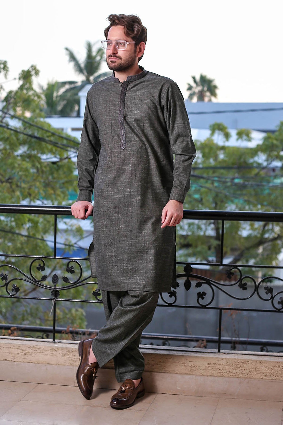 Real Image Mens Kurta Shalwar Winter Collection'2025-D-513 Grey