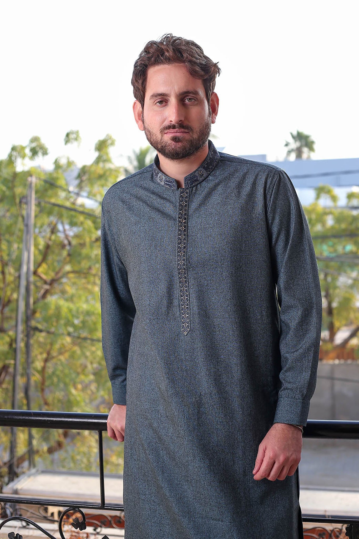 Real Image Mens Kurta Shalwar Winter Collection'2025-D-512 Blue