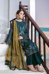 Safeera By Flossie Unstitched 3 Piece Formals Vol-10 Collection'2025-Spa Blue
