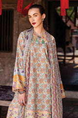 Taneez by Roheenaz Unstitched 3 Piece Block Printed Lawn Suit-RNB-09-B-Laleh