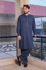 Real Image Mens Kurta Shalwar Winter Collection'2025-D-508 Blue