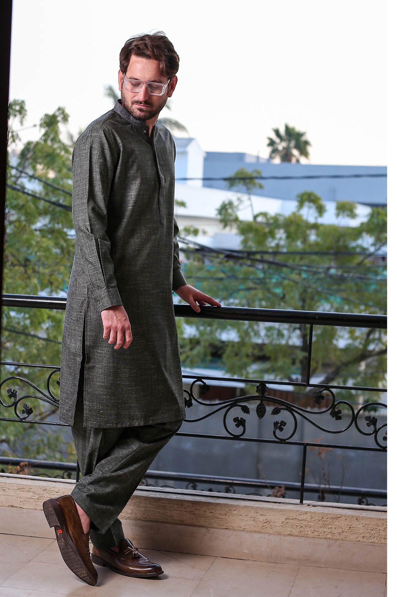 Real Image Mens Kurta Shalwar Winter Collection'2025-D-513 Grey