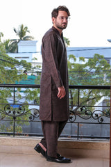 Real Image Mens Kurta Shalwar Winter Collection'2025-D-513 Dark Maroon