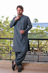 Real Image Mens Kurta Shalwar Winter Collection'2025-D-512 Blue