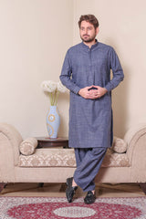 Real Image Mens Kurta Shalwar Winter Collection'2025-D-514 Blue