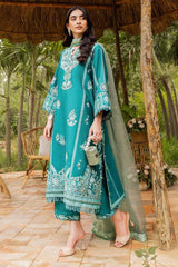 Siraa Lawn By Sadaf Fawad Khan Unstitched 3 Piece Emb Lawn Vol-02 Suit-13-Faizah-A
