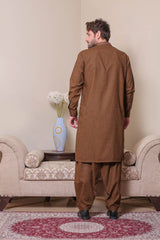 Real Image Mens Kurta Shalwar Winter Collection'2025-D-508 Copper