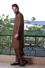 Real Image Mens Kurta Shalwar Winter Collection'2025-D-512 Copper