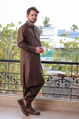 Real Image Mens Kurta Shalwar Winter Collection'2025-D-512 Brown