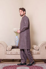 Real Image Mens Kurta Shalwar Winter Collection'2025-D-514 Brown