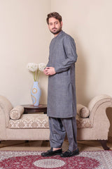 Real Image Mens Kurta Shalwar Winter Collection'2025-D-514 Grey