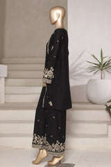 Vybe By Sada Bahar Stitched 2 Piece Emb Cotton Suit-MEL-MK52-BLACK
