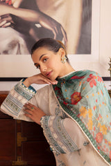 Zaha Unstitched 3 Piece Printed & Emb Lawn Suit-ZL-05-A-Eira