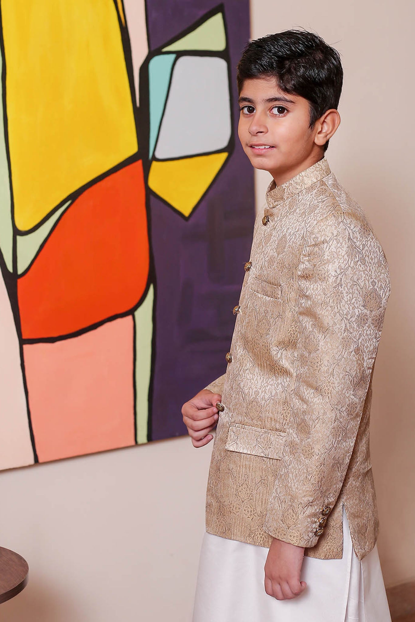 Real Image Kids Prince Coat Collection'2025-OKPC-005 Smart Fit Gold