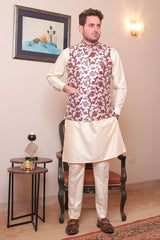 Real Image Mens Waist Coat Collection'2025-OW - 045 Cream