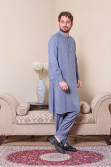 Real Image Mens Kurta Shalwar Winter Collection'2025-D-522 Blue
