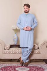 Real Image Mens Kurta Shalwar Winter Collection'2025-D-523 Blue