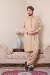 Real Image Mens Kurta Shalwar Winter Collection'2025-D-522 Gold