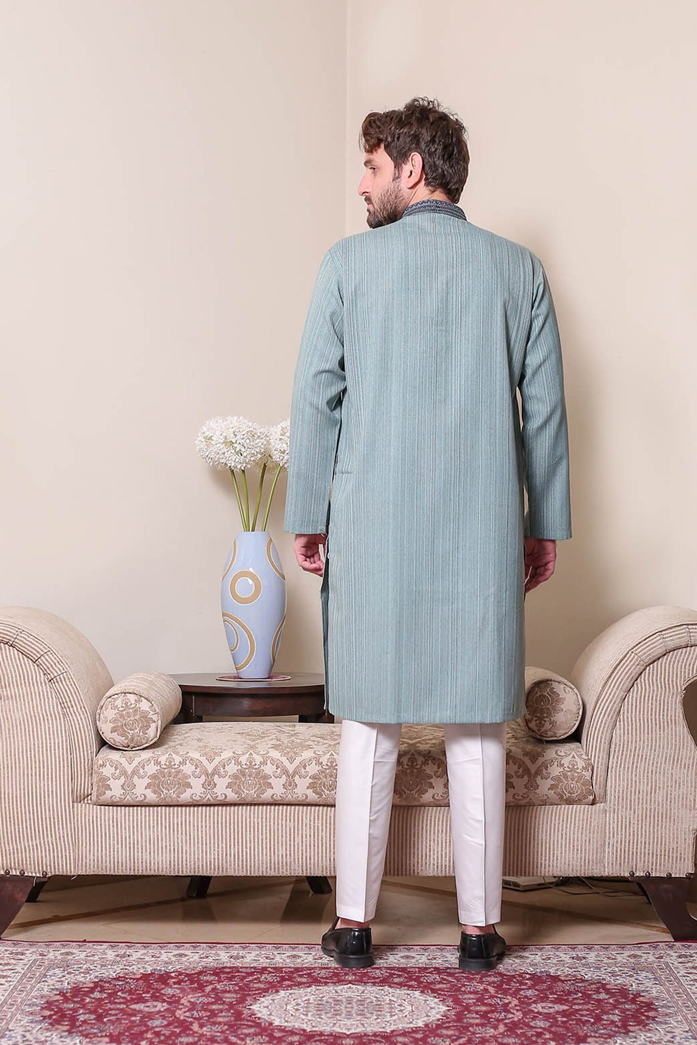 Real Image Mens Kurta Winter Collection-D-455 Grey