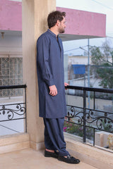Real Image Mens Kurta Shalwar Winter Collection'2025-D-508 Blue
