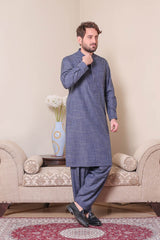 Real Image Mens Kurta Shalwar Winter Collection'2025-D-514 Blue