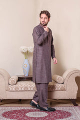 Real Image Mens Kurta Shalwar Winter Collection'2025-D-514 Brown