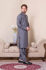 Real Image Mens Kurta Shalwar Winter Collection'2025-D-514 Grey