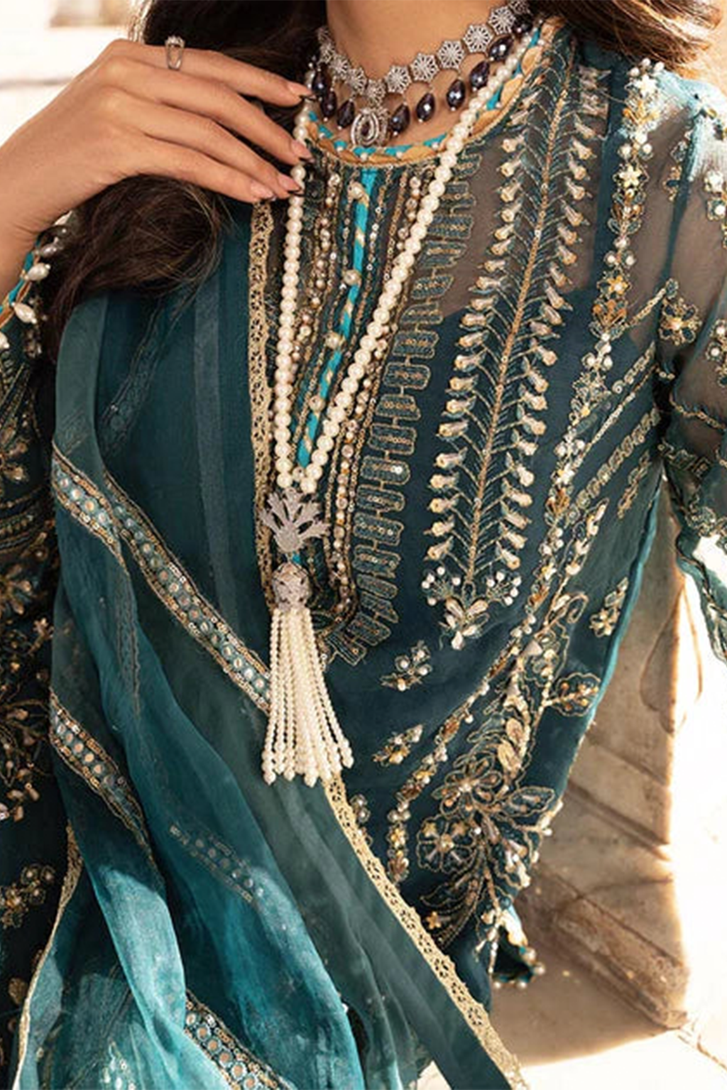 Meeral Unstitched 3 Piece Luxury Formals Pret Collection'2025-Meeral - Dilaab