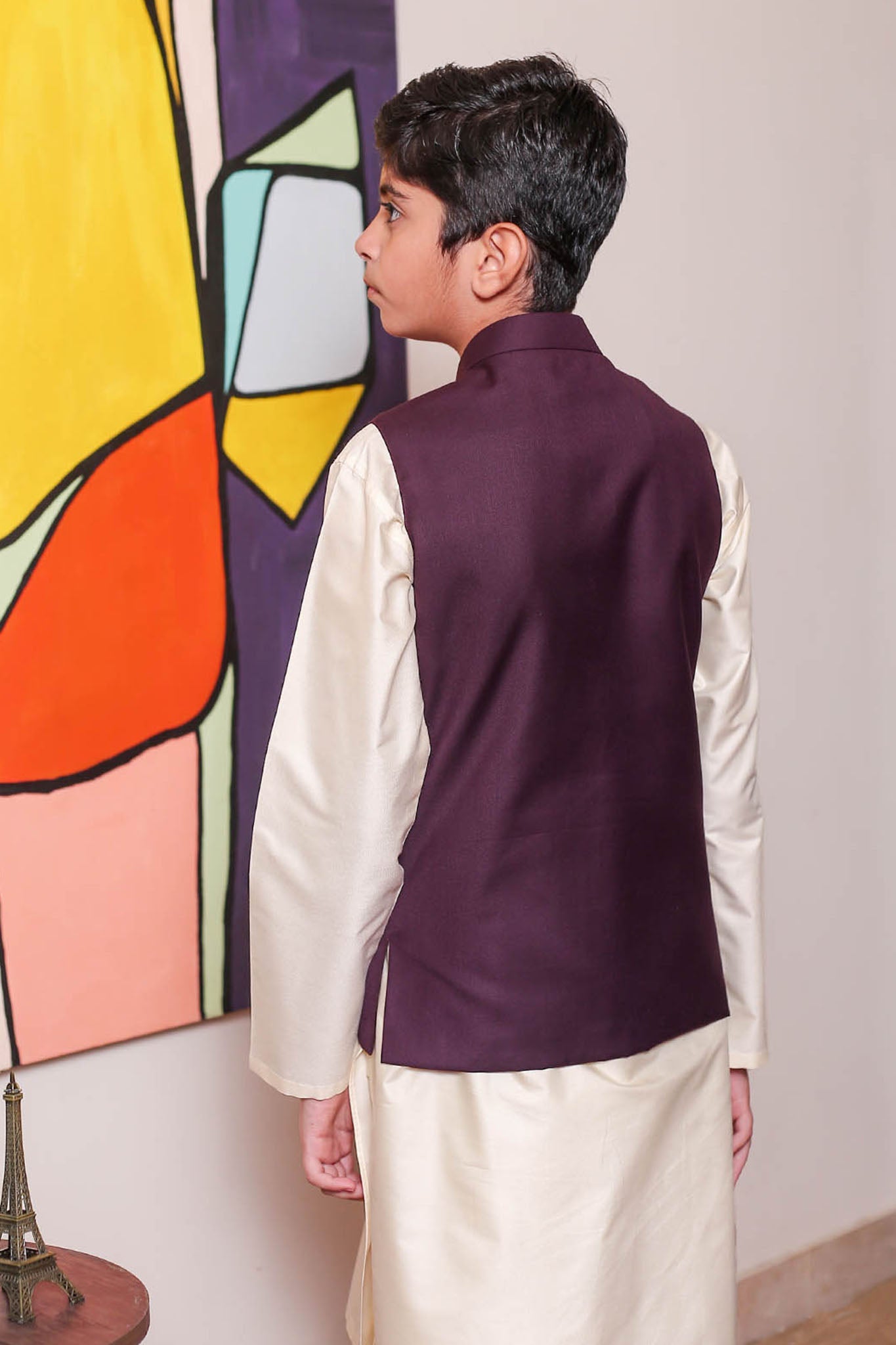 Real Image Kids Waist Coat Collection'2025-OKW-038 Smart Fit Magenta