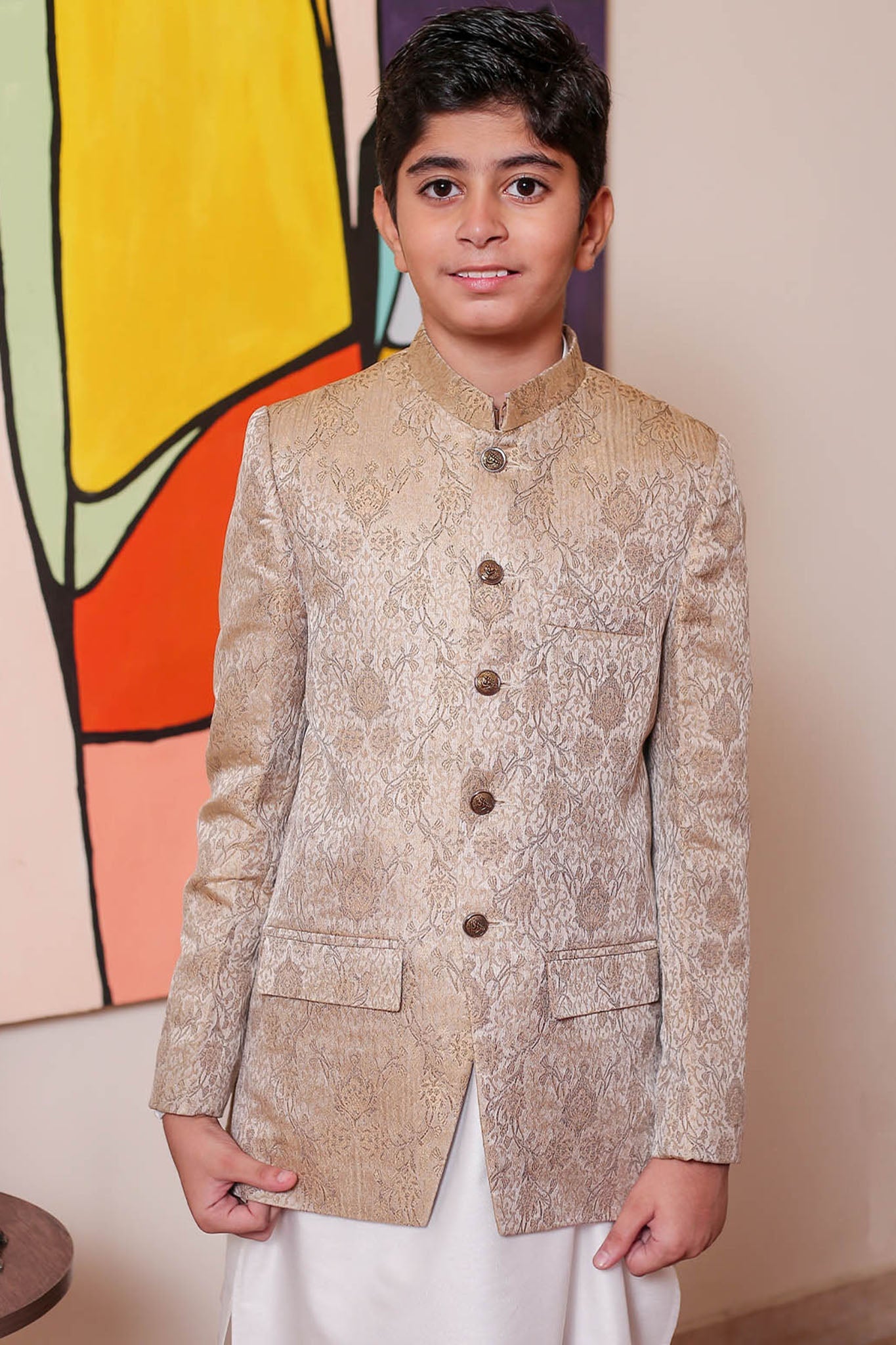 Real Image Kids Prince Coat Collection'2025-OKPC-005 Smart Fit Gold