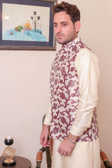 Real Image Mens Waist Coat Collection'2025-OW - 045 Cream