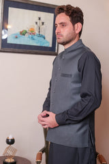 Real Image Mens Waist Coat Collection'2025-OW - 028 Grey