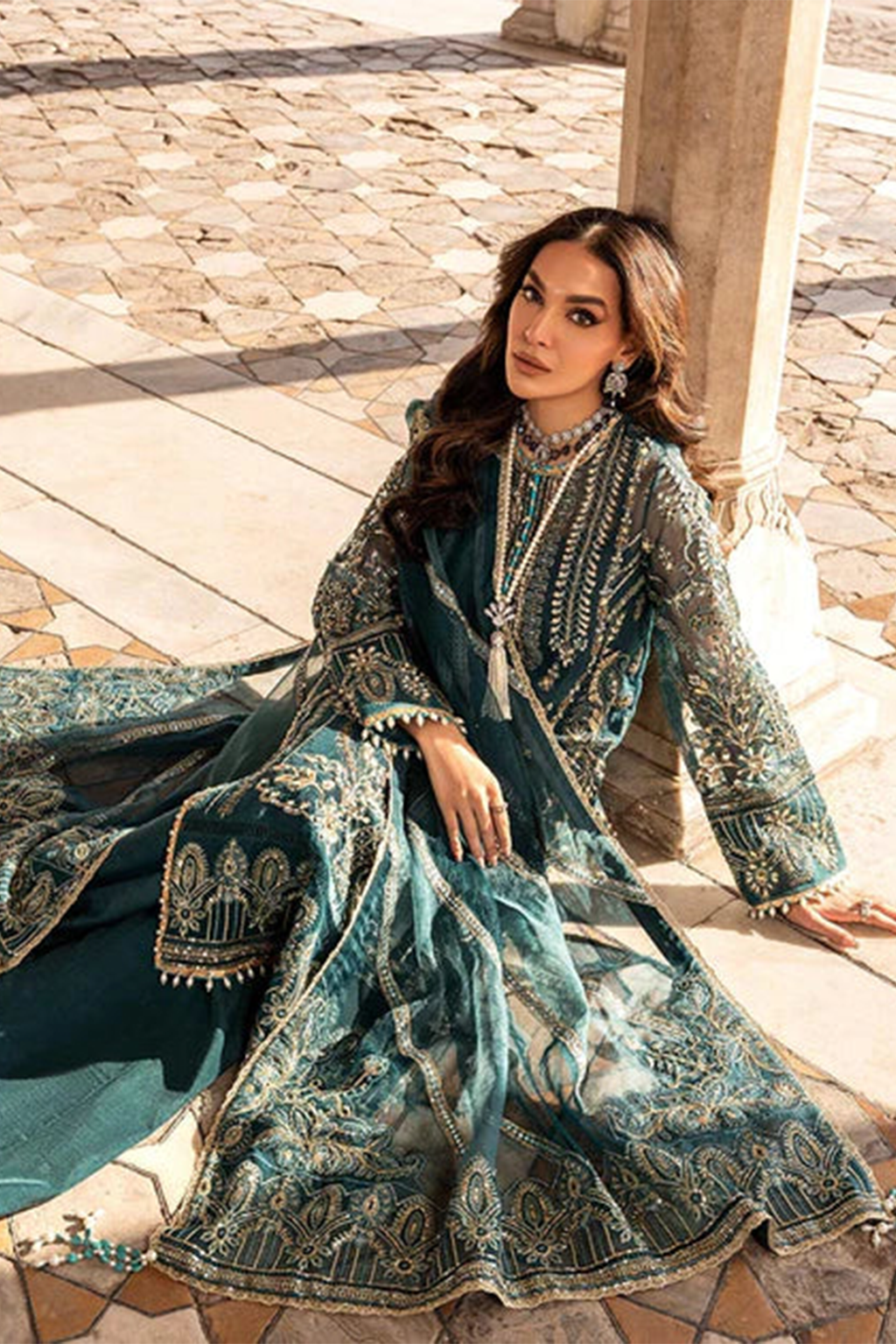 Meeral Unstitched 3 Piece Luxury Formals Pret Collection'2025-Meeral - Dilaab