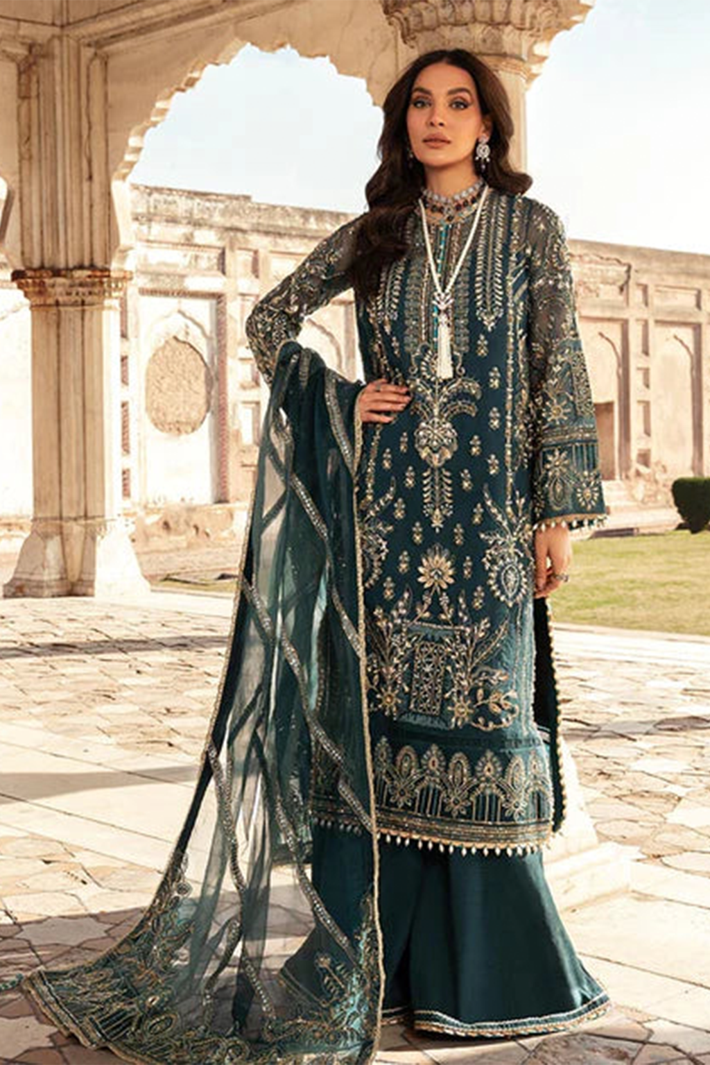 Meeral Unstitched 3 Piece Luxury Formals Pret Collection'2025-Meeral - Dilaab