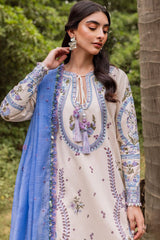 Siraa Lawn By Sadaf Fawad Khan Unstitched 3 Piece Emb Lawn Vol-02 Suit-10-Dalia-B