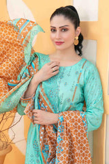 Ashleena By Tawakkal Unstitched 3 Piece Emb Digital Print Lawn Suit-D-3277