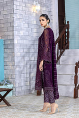 Safeera By Flossie Unstitched 3 Piece Formals Vol-10 Collection'2025-Burgundy (A)
