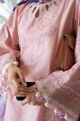Siraa Lawn By Sadaf Fawad Khan Unstitched 3 Piece Emb Lawn Vol-02 Suit-05-Gina-A