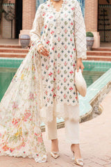 M Prints By Maria B Unstitched 3 Piece Luxury Emb Lawn Eid 2 Edit Suit-MPT-2203-A