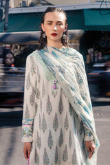 Taneez by Roheenaz Unstitched 3 Piece Block Printed Lawn Suit-RNB-01-B-Darya