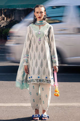 Taneez by Roheenaz Unstitched 3 Piece Block Printed Lawn Suit-RNB-01-B-Darya