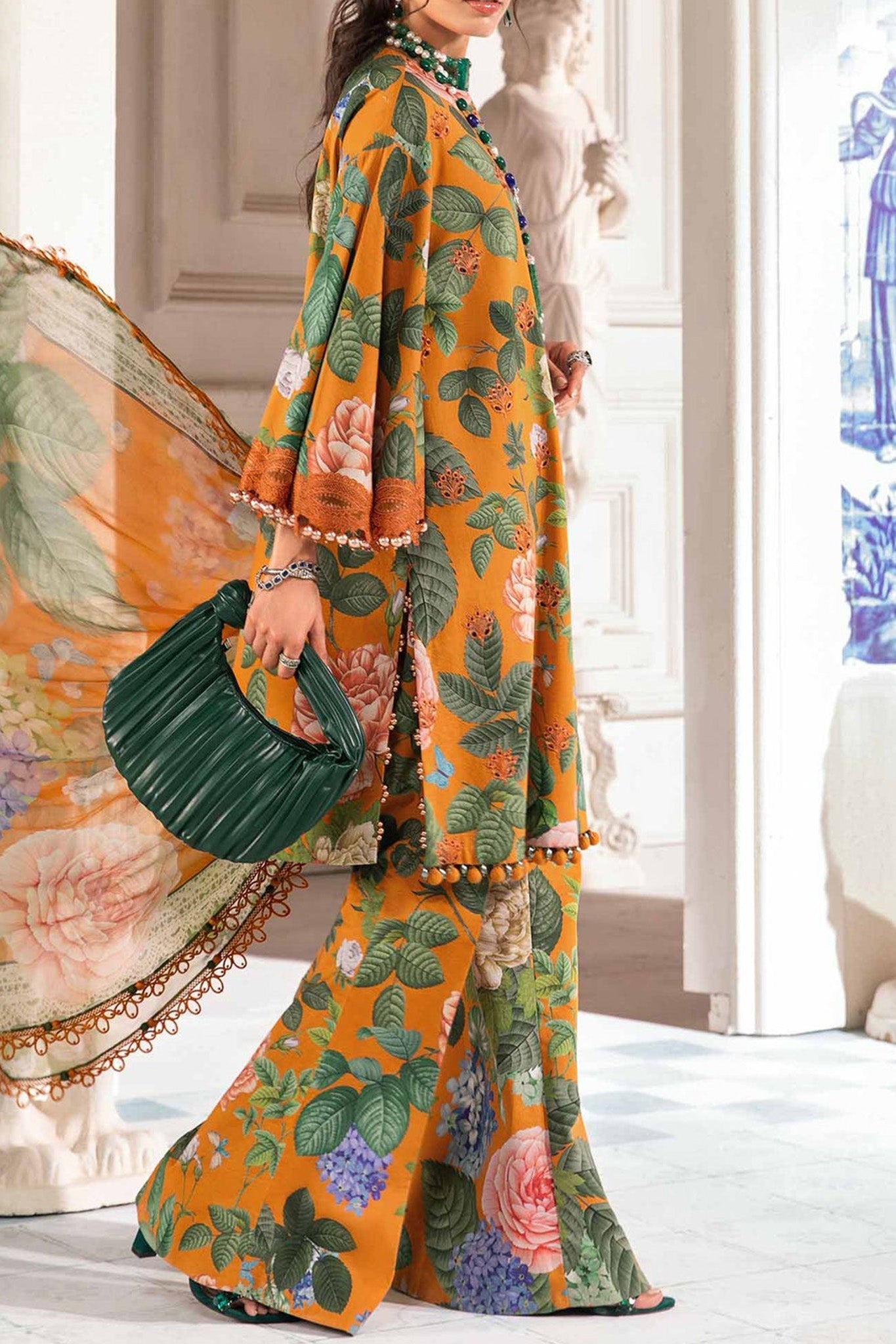 M Prints By Maria B Unstitched 3 Piece Luxury Emb Lawn Eid 2 Edit Collection'2024-MPT-2210-B