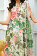 M Prints By Maria B Unstitched 3 Piece Luxury Emb Lawn Eid 2 Edit Suit-MPT-2210-A