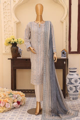 Mehak By HZ Unstitched 3 Piece Emb Lawn Vol-02 Suit-MEC-502