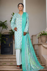 Bin Saeed Stitched 3 Piece Printed Cotton Vol-03 Collection'2025-WC-2424-Ferozi
