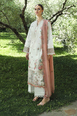 Aylin By Republic Unstitched 3 Piece Emb Lawn Summer Suit-D-03-B-Camellia