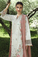 Aylin By Republic Unstitched 3 Piece Emb Lawn Summer Suit-D-03-B-Camellia