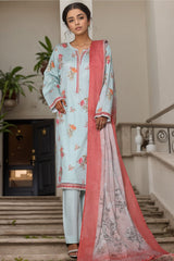 Bin Saeed Stitched 3 Piece Printed Cotton Vol-03 Suit-WC-2422-Light Green