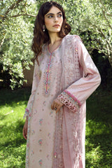 Aylin By Republic Unstitched 3 Piece Emb Lawn Summer Suit-D-04-B-Meleze
